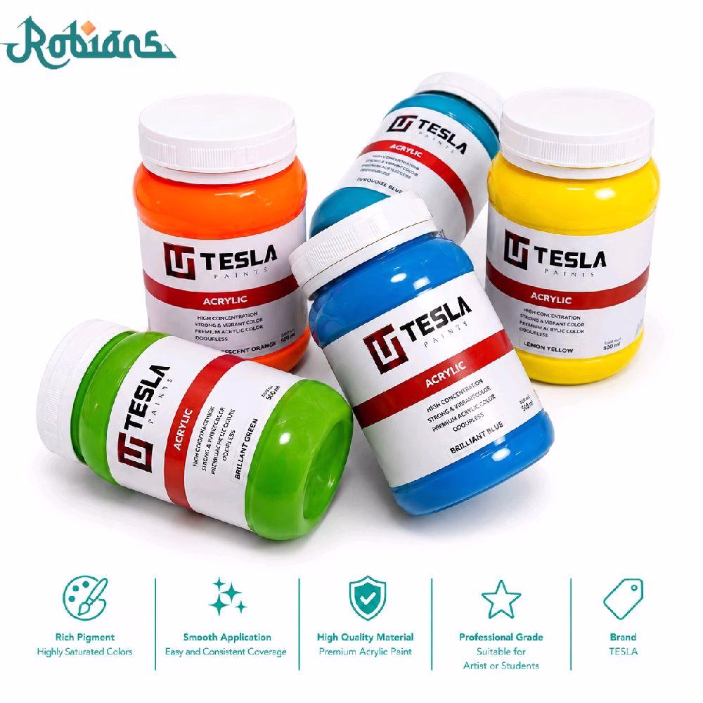 Cat Lukis Tesla Acrylic Paint Uk. 500 ml